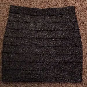 Sparkly Black Mini Skirt